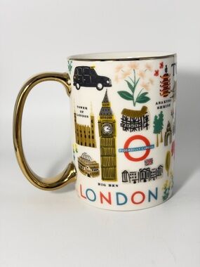Anthropologie Bon Voyage World Cities Mug
